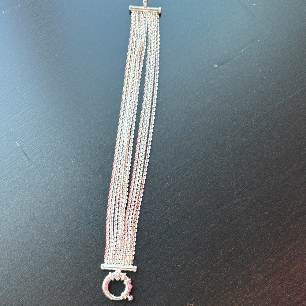 Elegant Silver Multi-Strand Bracelet